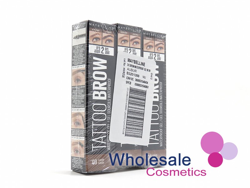 6 x Maybelline Tattoo Brow Waterproof Gel - 09 AUBURN